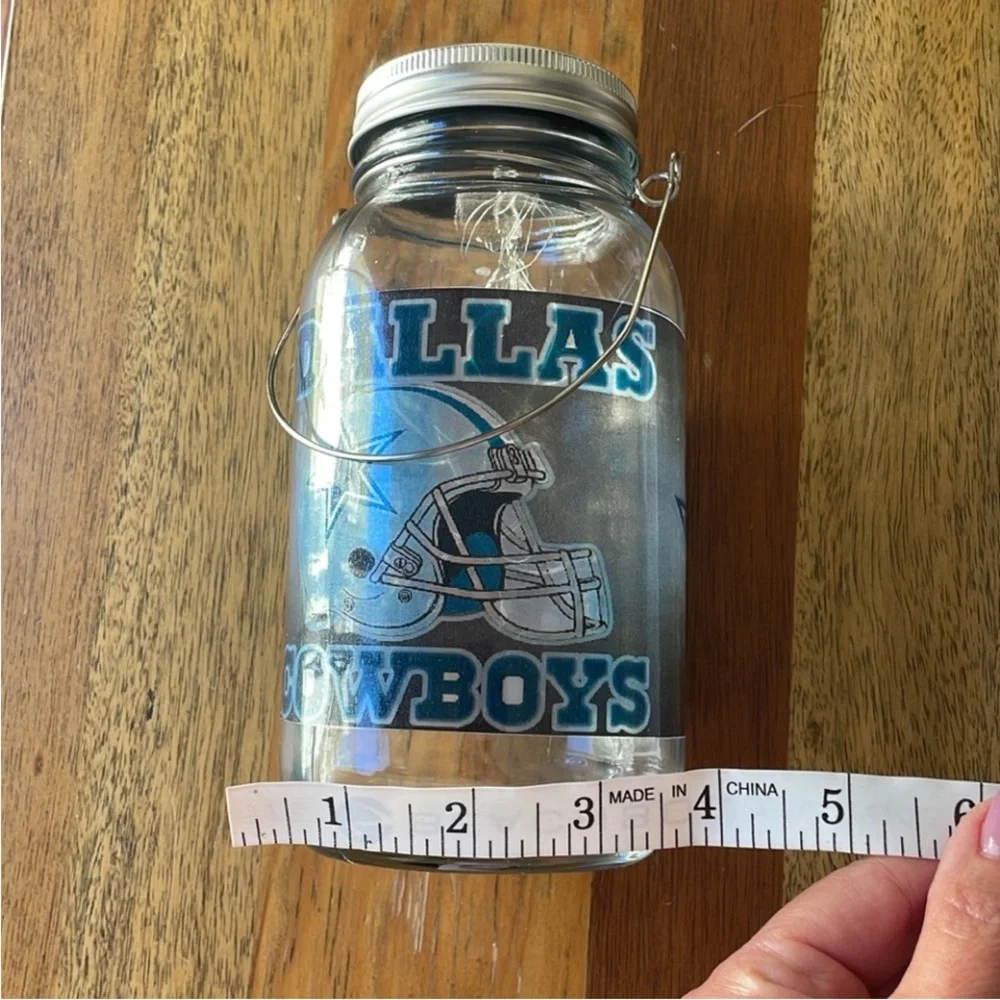 Dallas Cowboys Glass Light-Up Mason Jar